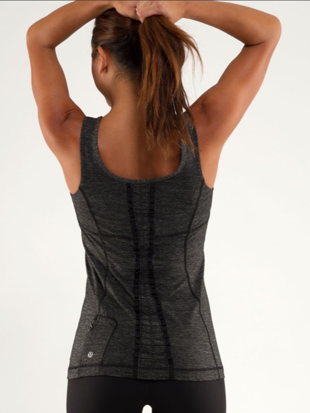 lululemon Vintage Run Free Tank Heathered Black Racerback Tank 10 - Picture 3 of 9